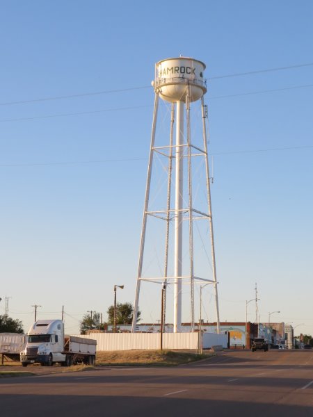 The Shamrock Water Tower at 176ft is claimed to be the tallest of its type